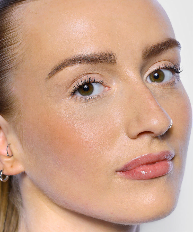Chloe wears Brow Pomade in Medium